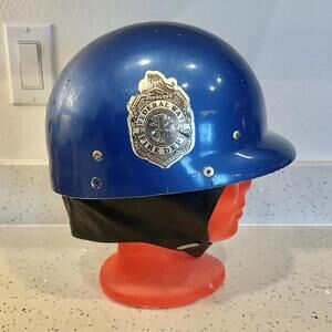 Federal Way Washington Fire Fighting Cop Hardhat Helmet Blue Movie Prop Vintage